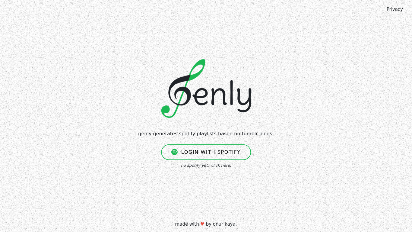 Genly Landing page