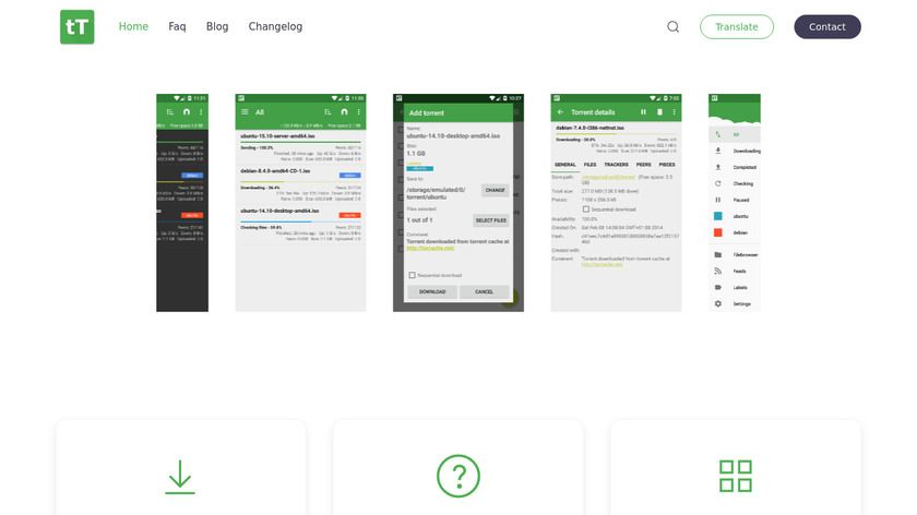 tTorrent Landing Page