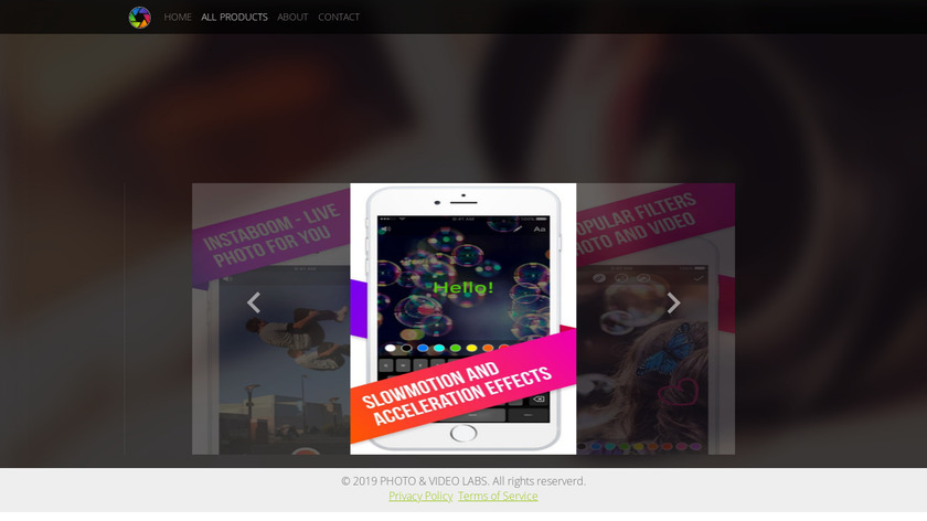 photovideolabs.com InstaBoom Landing Page