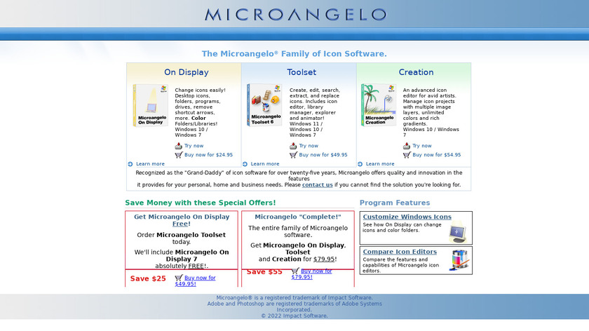 Microangelo Toolset Landing Page