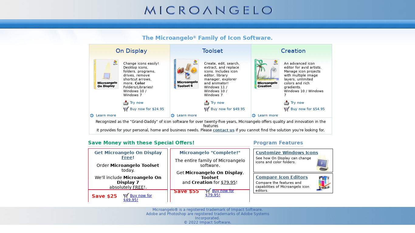 Microangelo Toolset Landing page