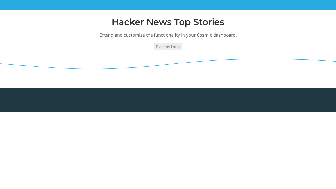 Hacker News Top Stories Landing page