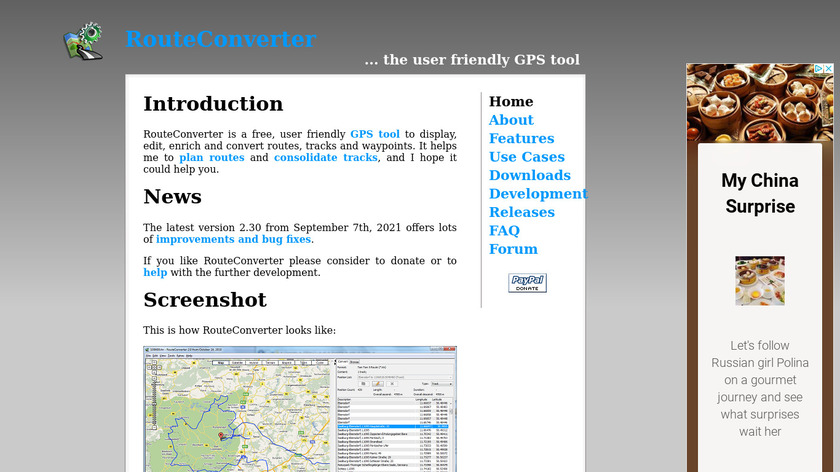 RouteConverter Landing Page