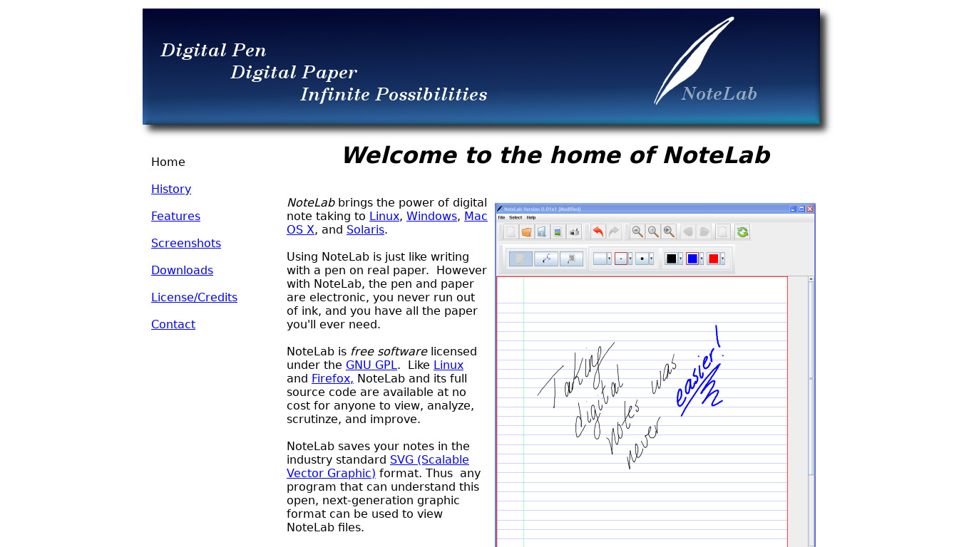 NoteLab Landing page