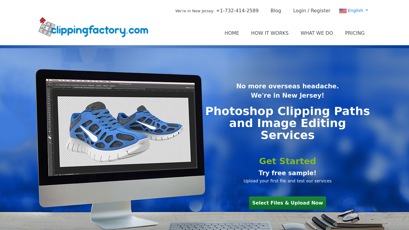 ClippingFactory Landing page