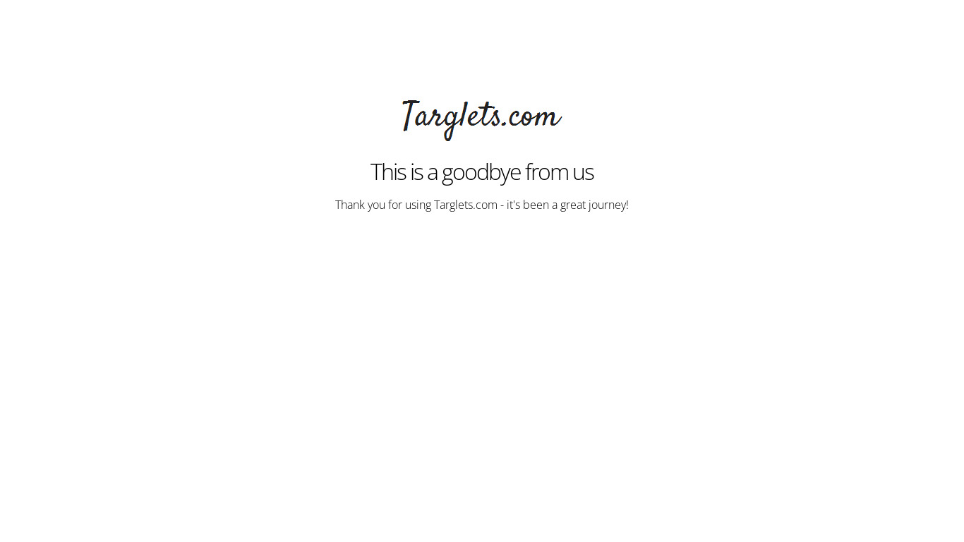 Targlets.com Landing page