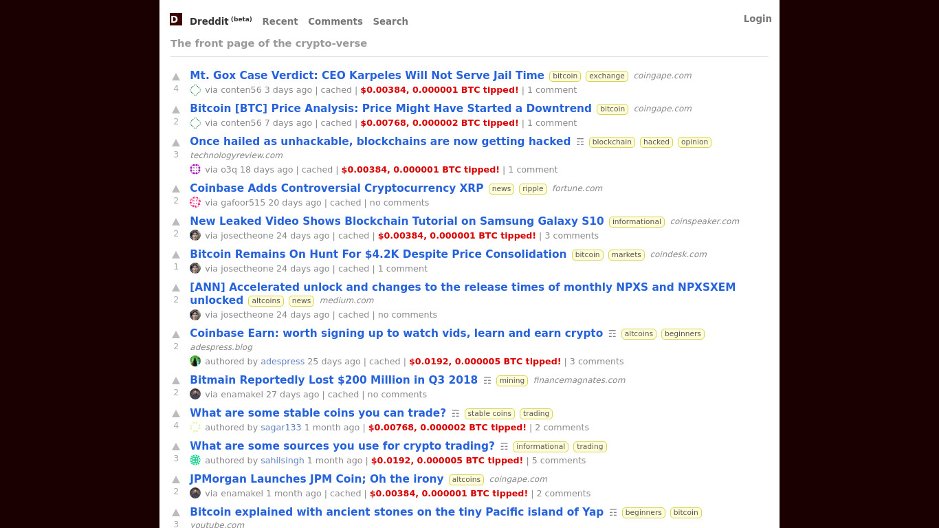 Dreddit Beta Landing page