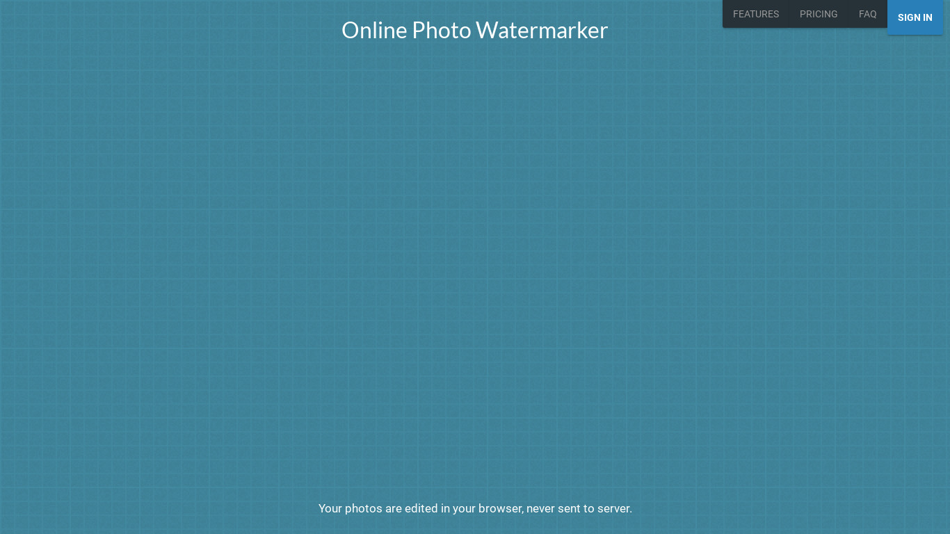 Watermark.ink Landing page