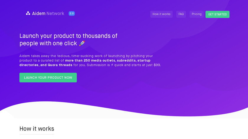 Aidem Network Landing Page