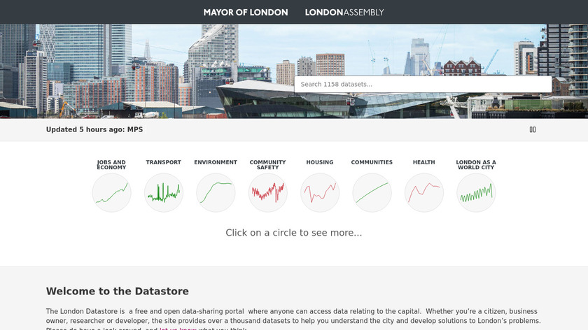 London Datastore Landing Page