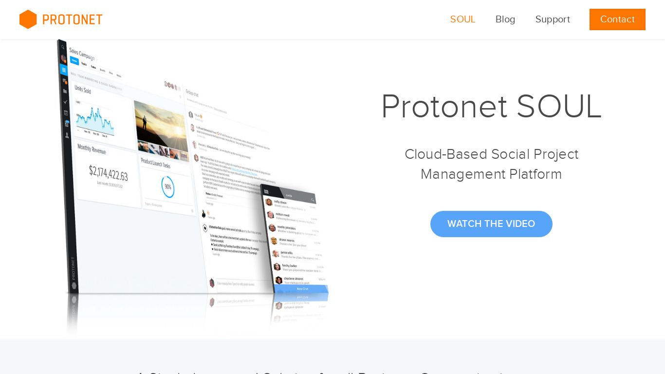 Protonet SOUL Landing page