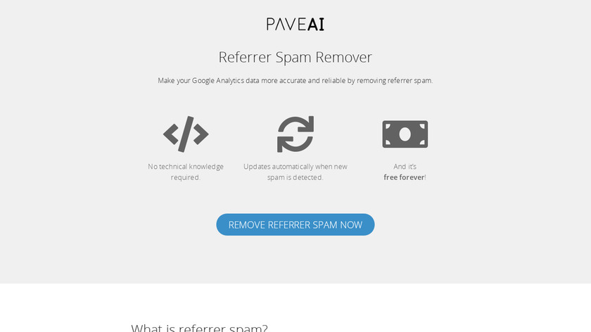 Referrer Spam Remover Landing Page