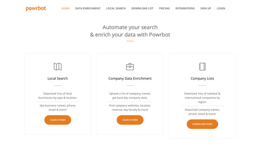 Powrbot Landing Page