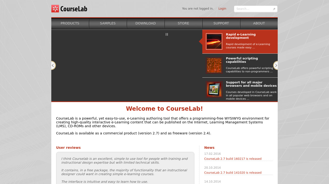 CourseLab Landing page