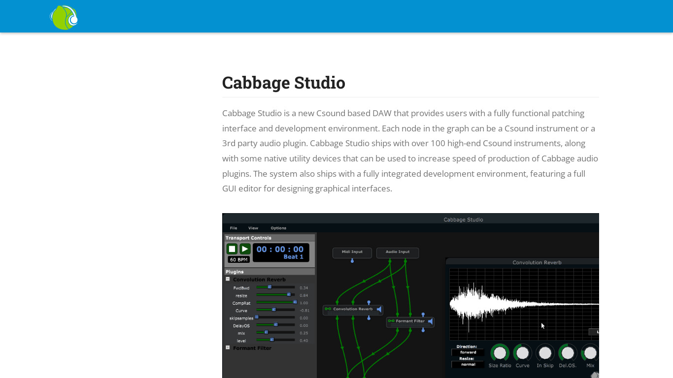 Cabbage Studio Landing page