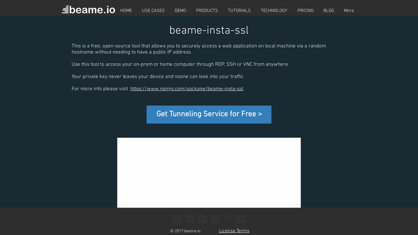 beame-insta-ssl Landing Page