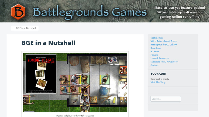 Battlegrounds Gaming Engine Landing Page