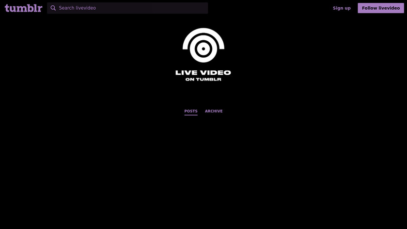 Live Video On Tumblr Landing Page