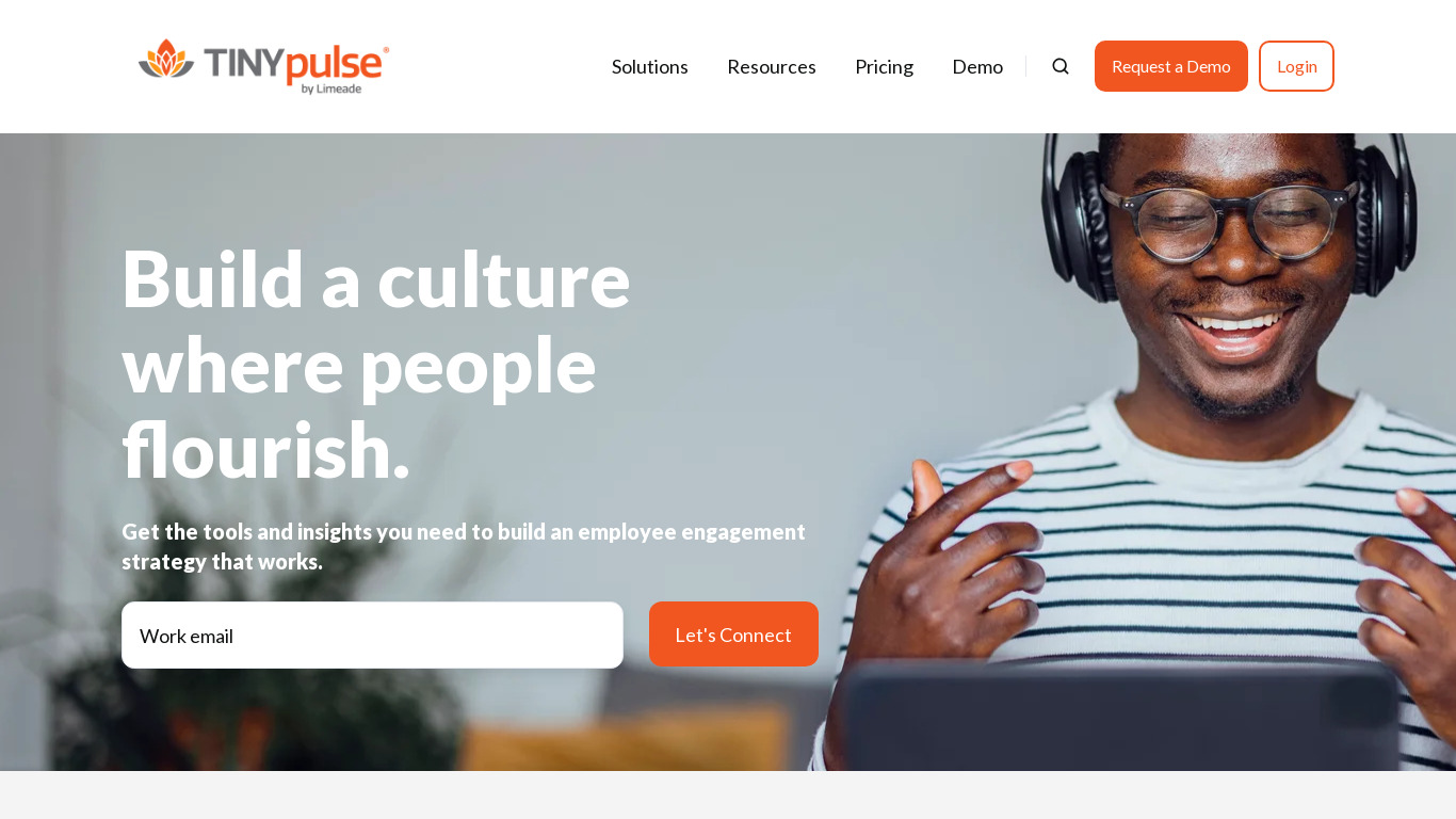 TINYpulse Perform Landing page