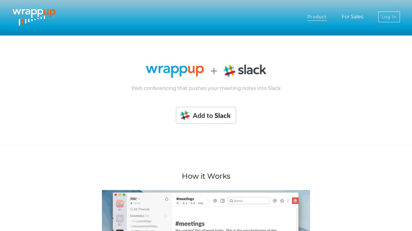 Wrappup Slackbot Landing Page