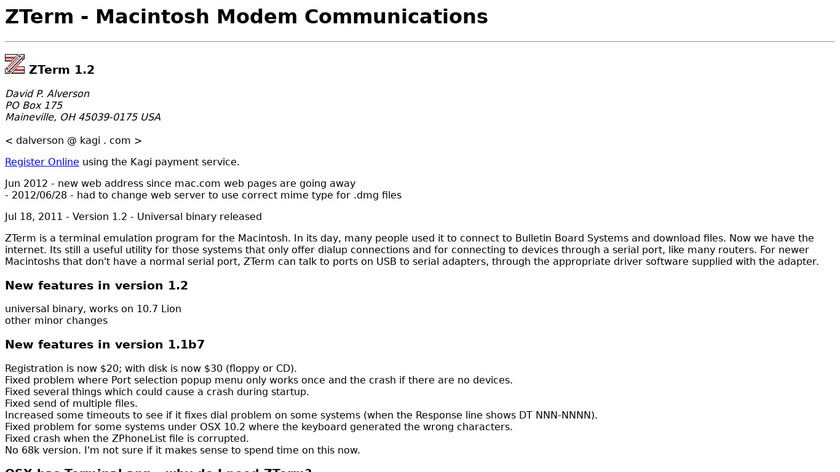 Zterm Landing Page