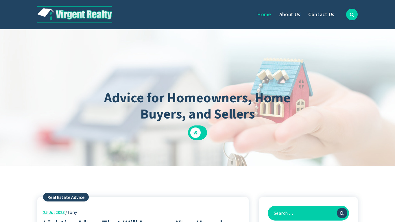Virgent Realty Landing page
