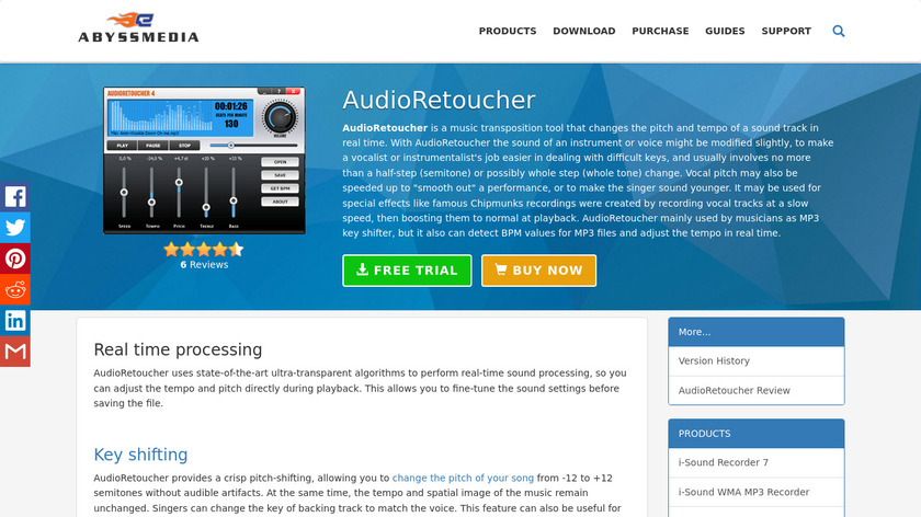 AudioRetoucher Landing Page