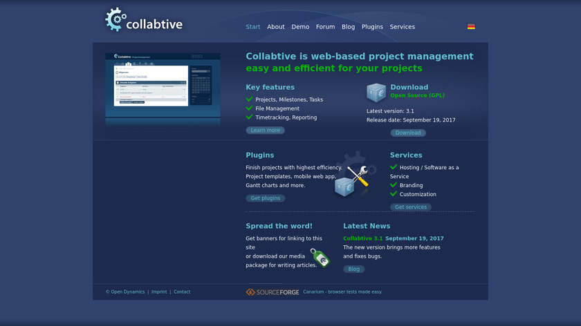 Collabtive Landing Page