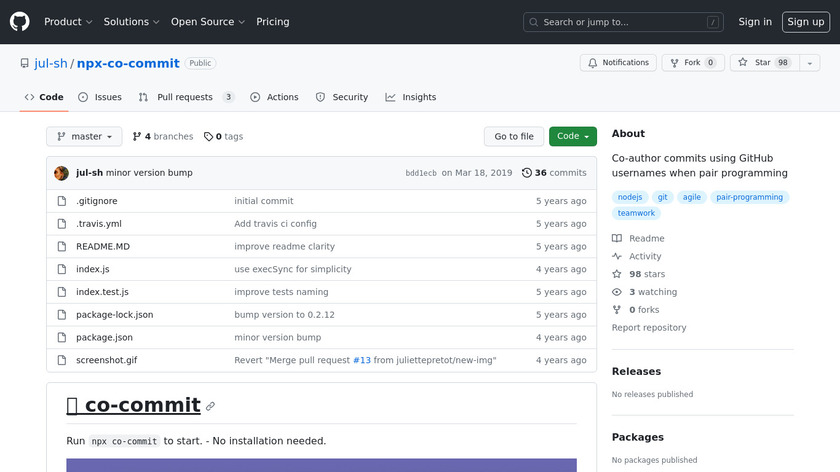 Co-commit Landing Page