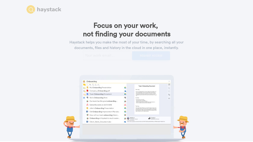 Haystack Search Landing Page