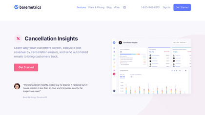 Baremetrics Cancellation Insights image