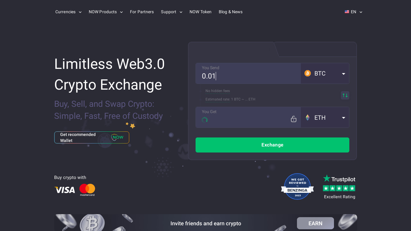 ChangeNOW Landing page