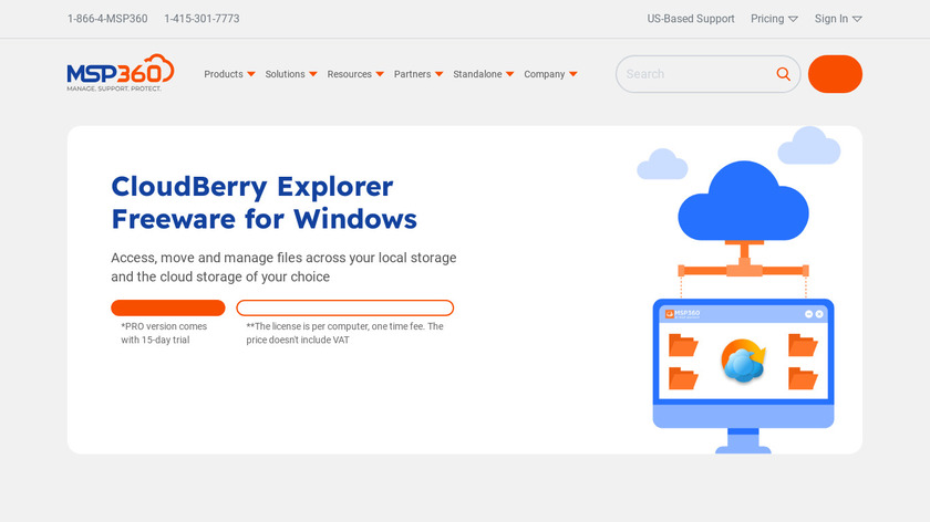 CloudBerry Explorer Landing Page