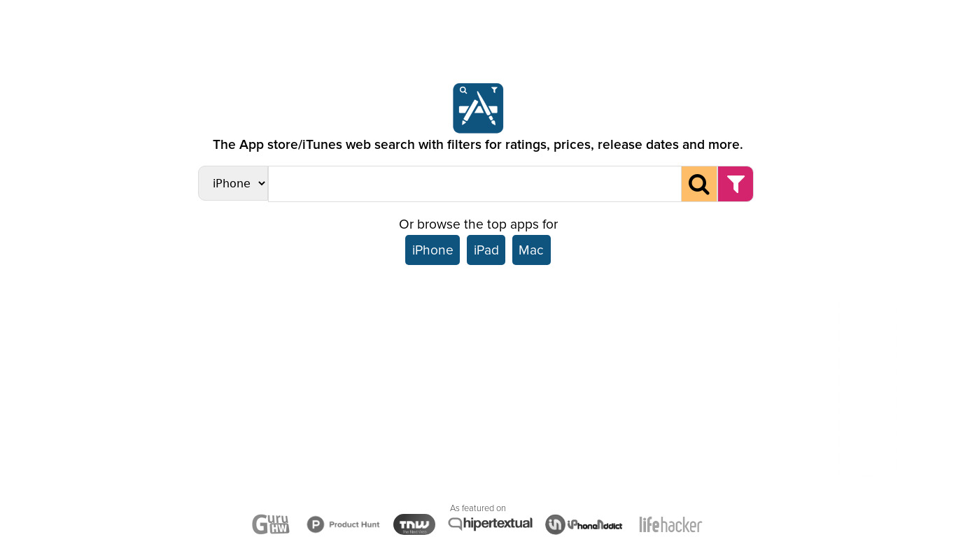 TheAppStore.org Landing page