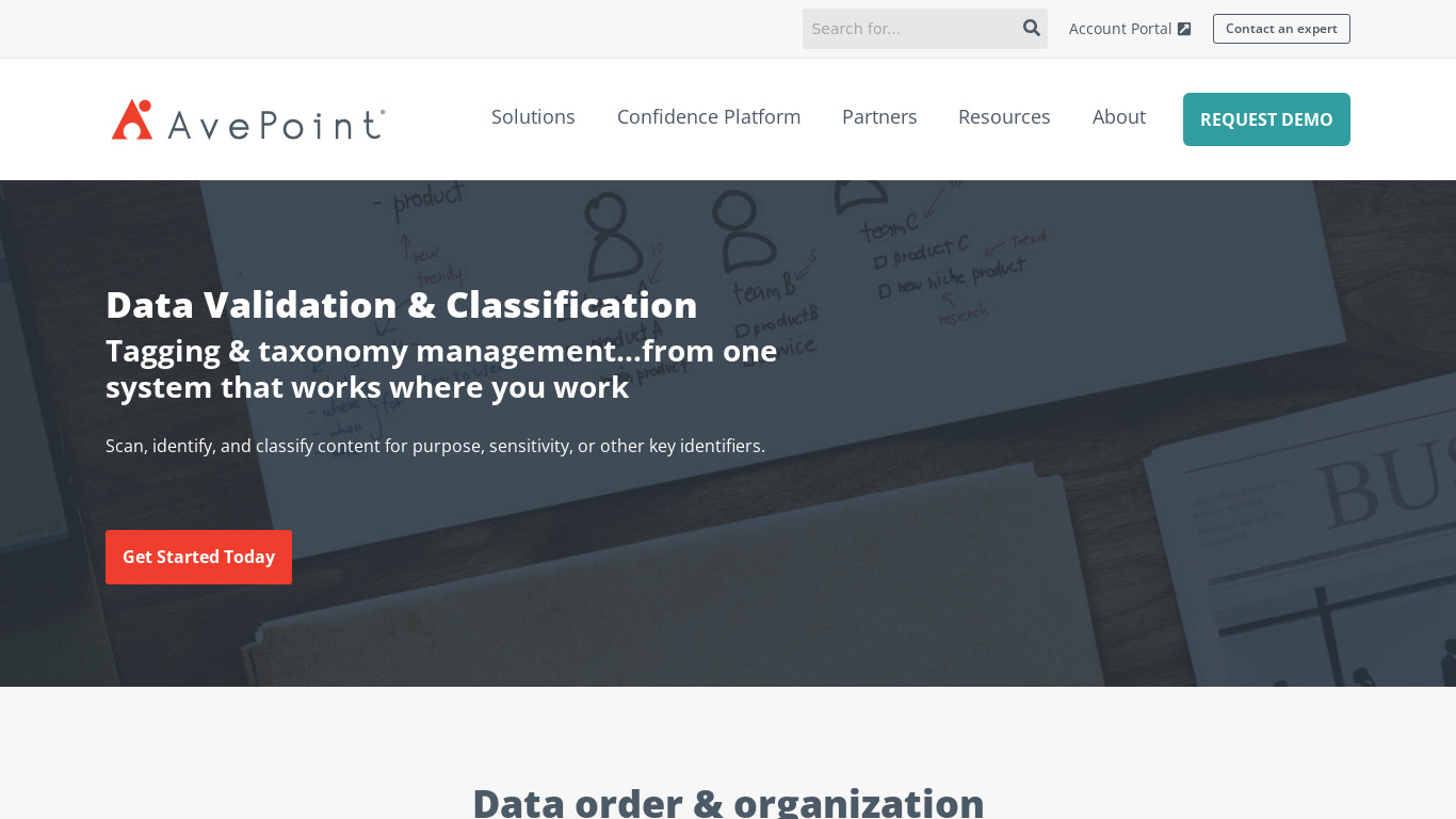 AvePoint Compliance Guardian Landing page