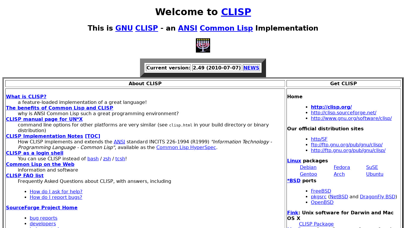 CLISP Landing page