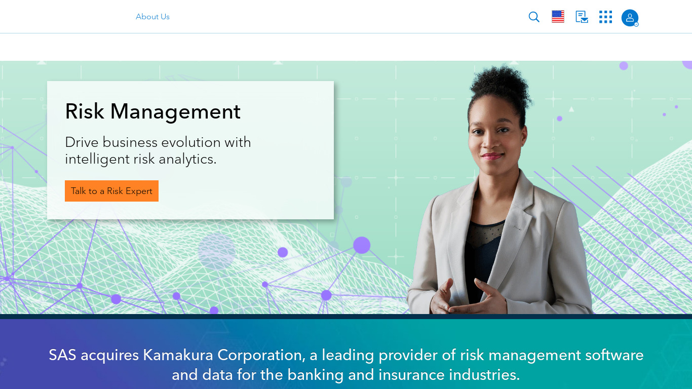 SAS Risk Management Landing page