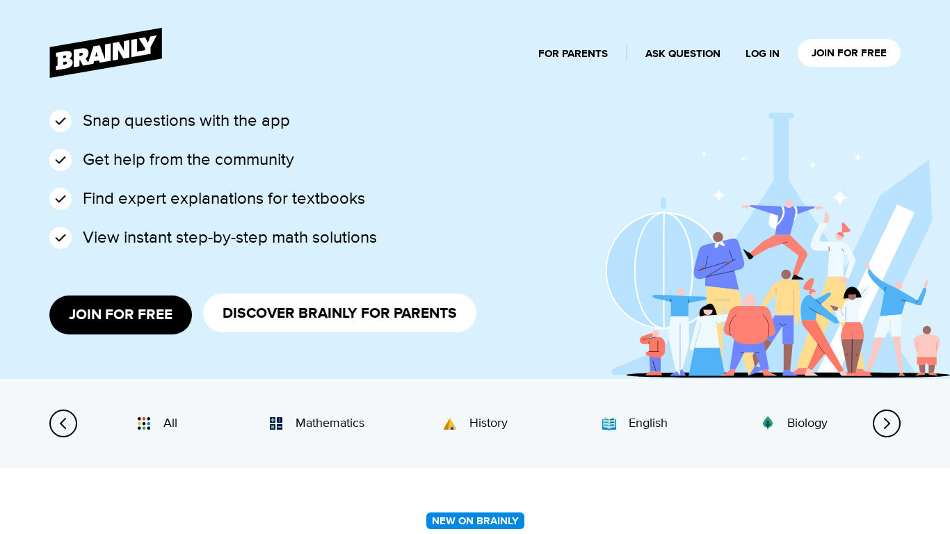Brainly Landing page