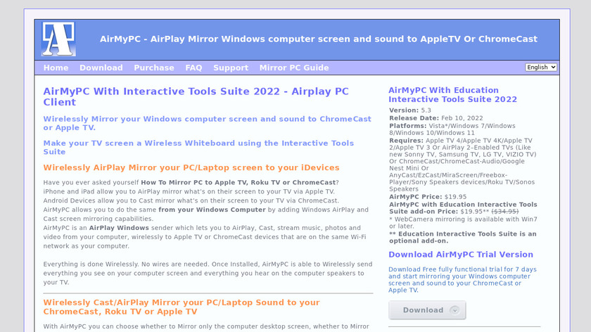 AirMyPC Landing Page