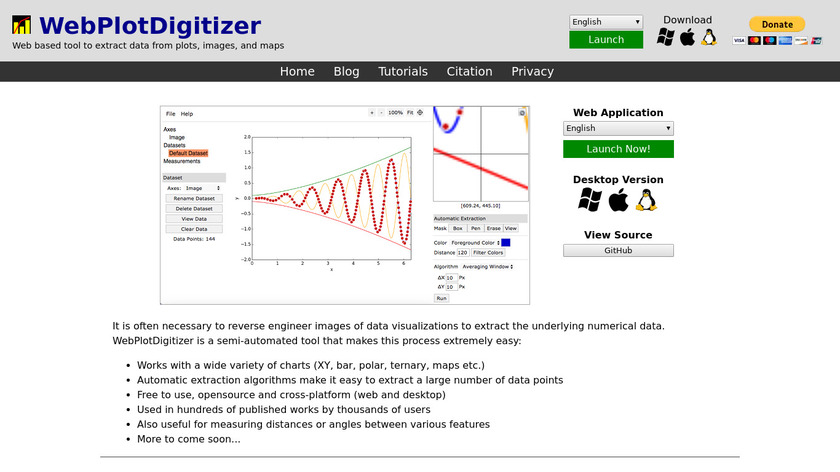 WebPlotDigitizer Landing Page