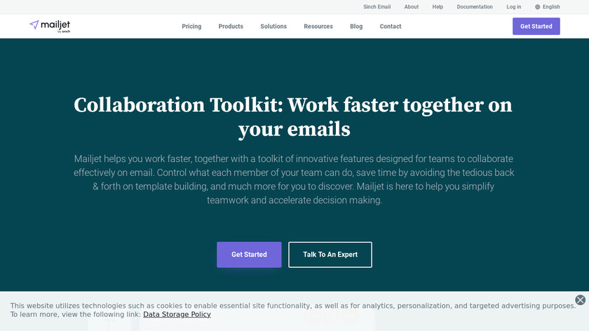 Collaboration Toolkit by Mailjet Landing Page