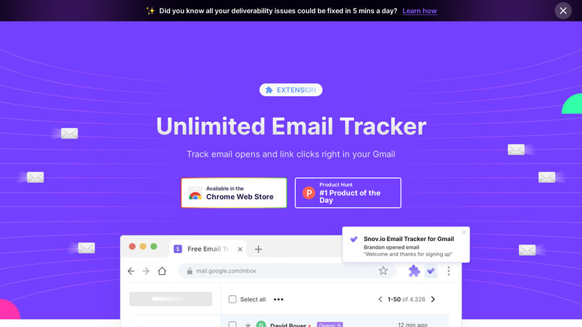 Unlimited Email Tracker Landing Page