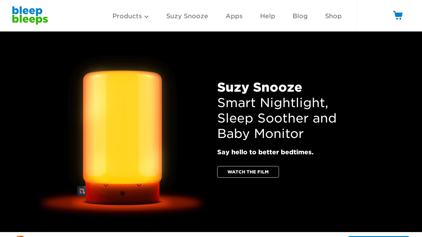 Suzy Snooze Landing page