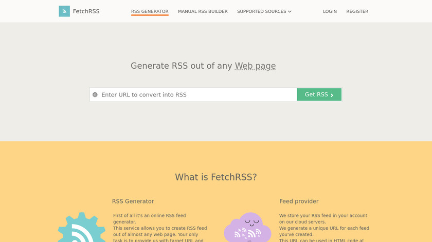 FetchRSS Landing Page