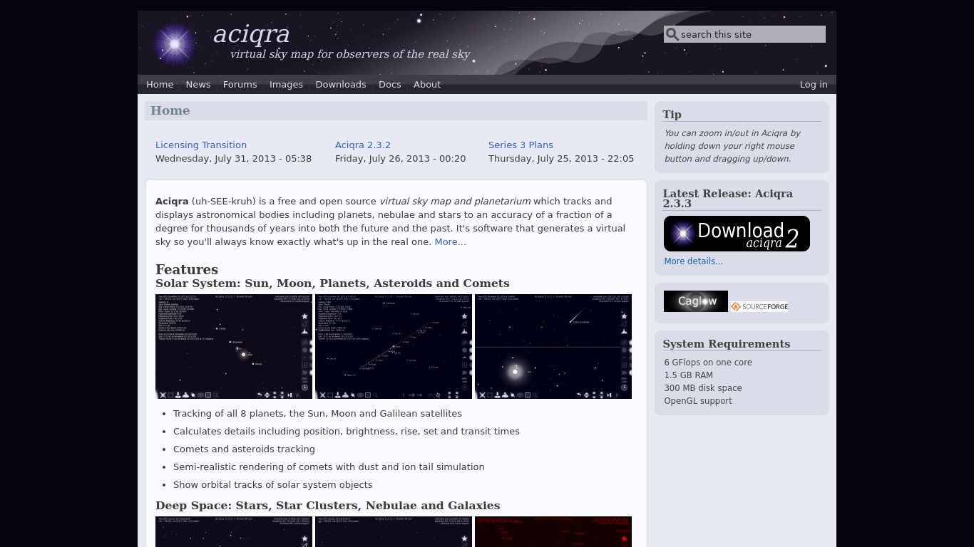 Aciqra Landing page