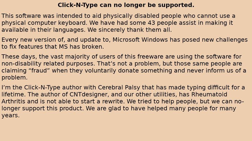 Click-N-Type Landing Page