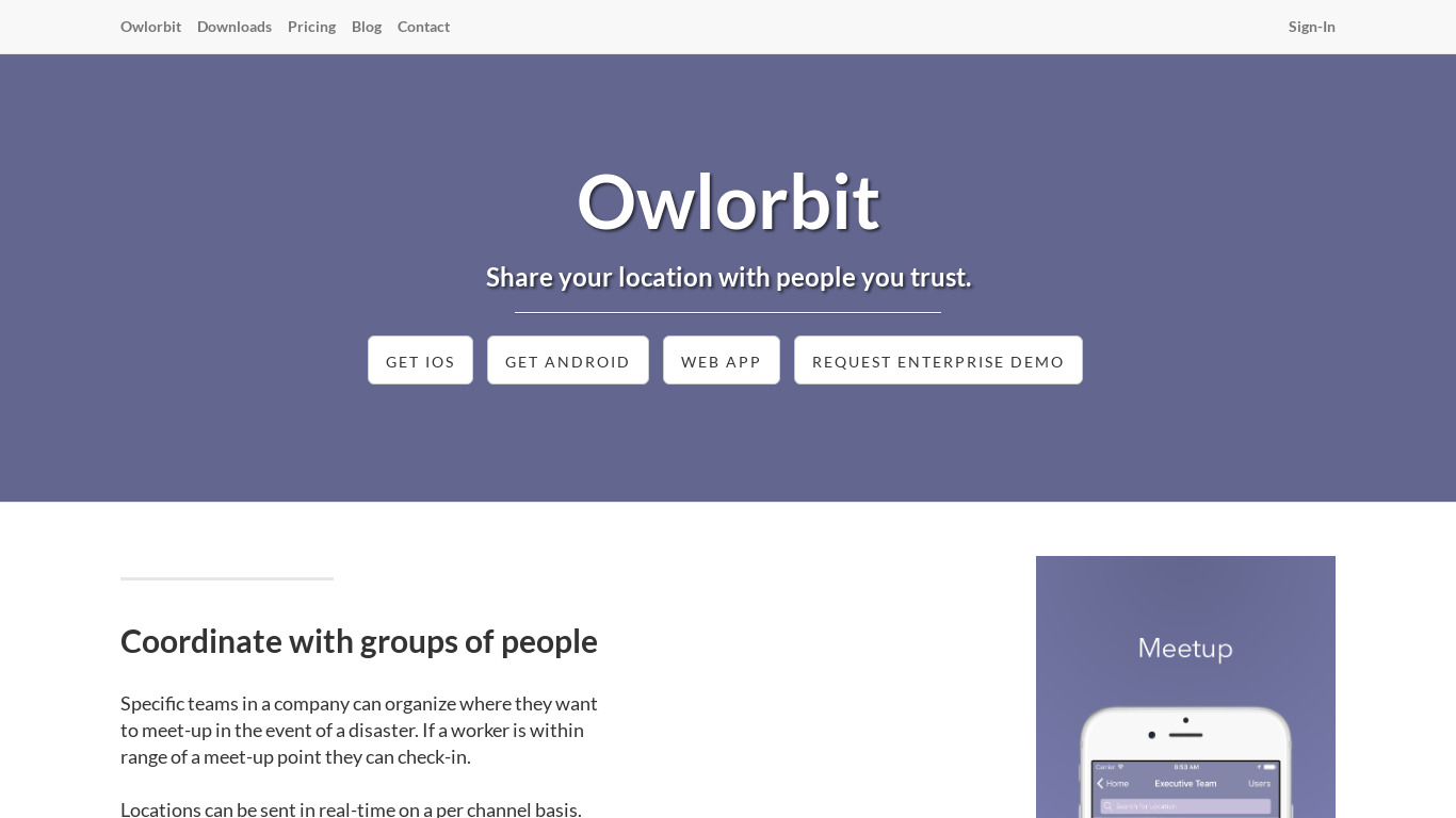 Owlorbit Landing page