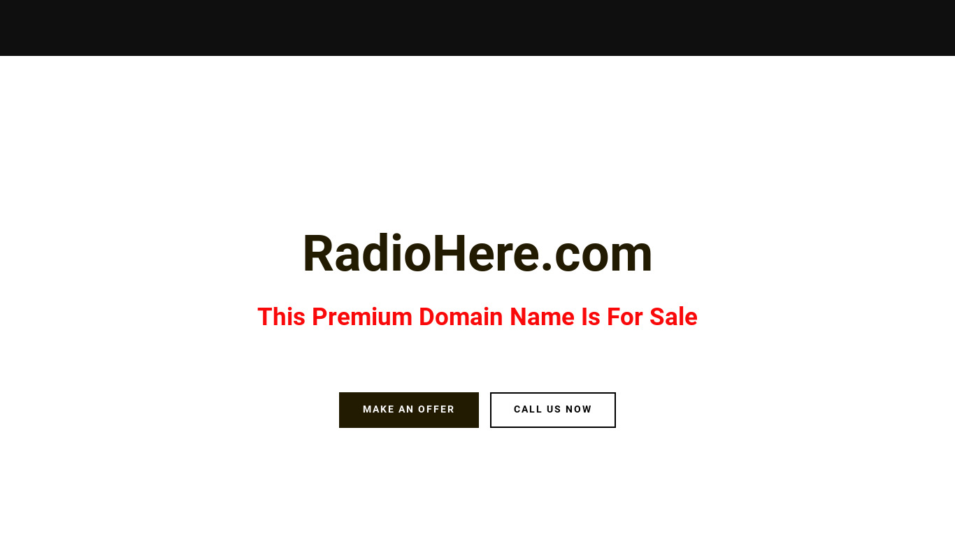 Radiohere Landing page