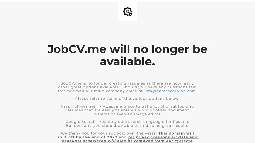 JobCV Landing Page