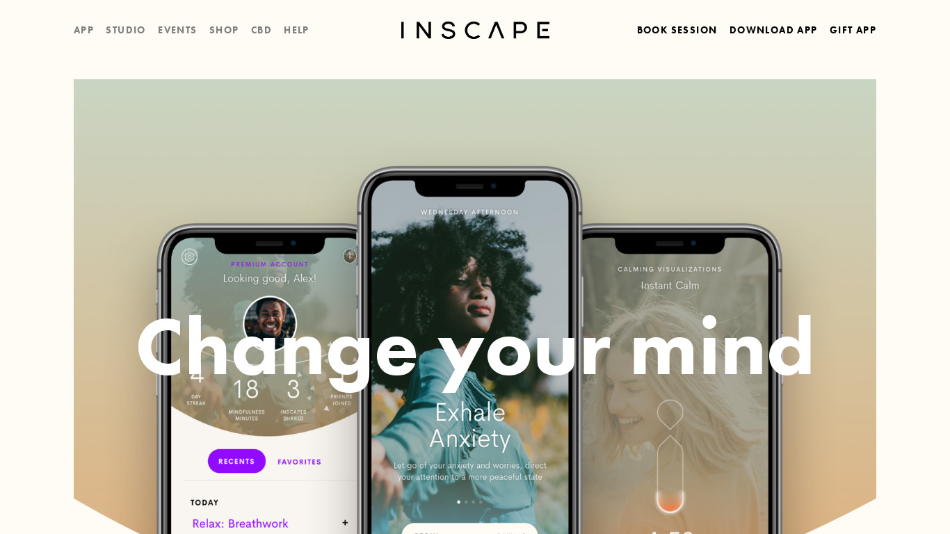 Inscape.net Landing page